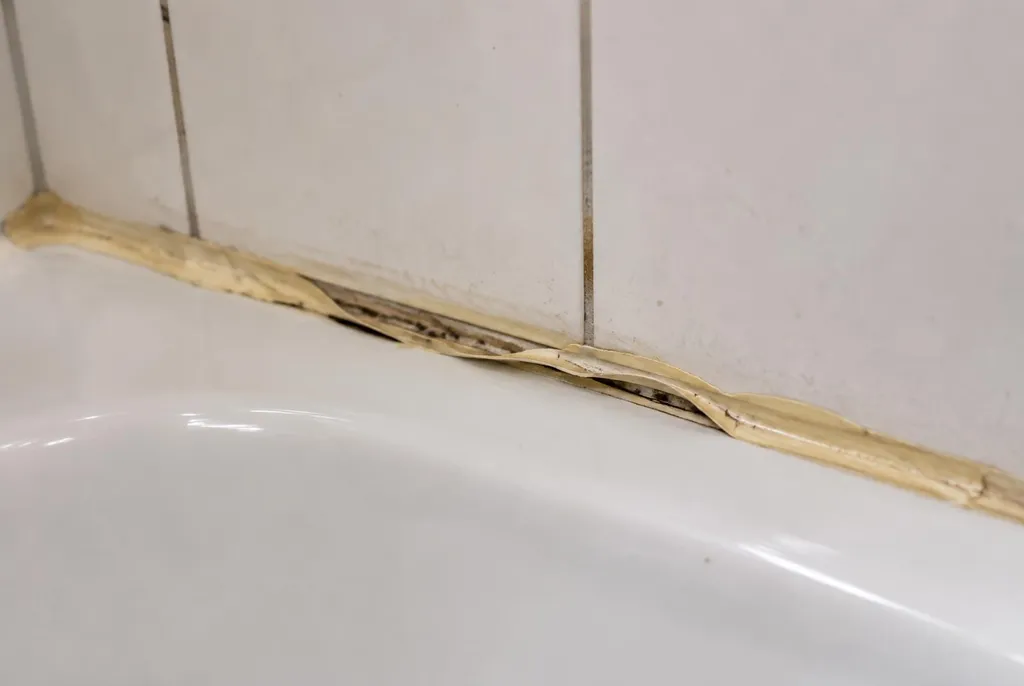 Kitbedrijf Hoogland – loslatende kit naast het bad